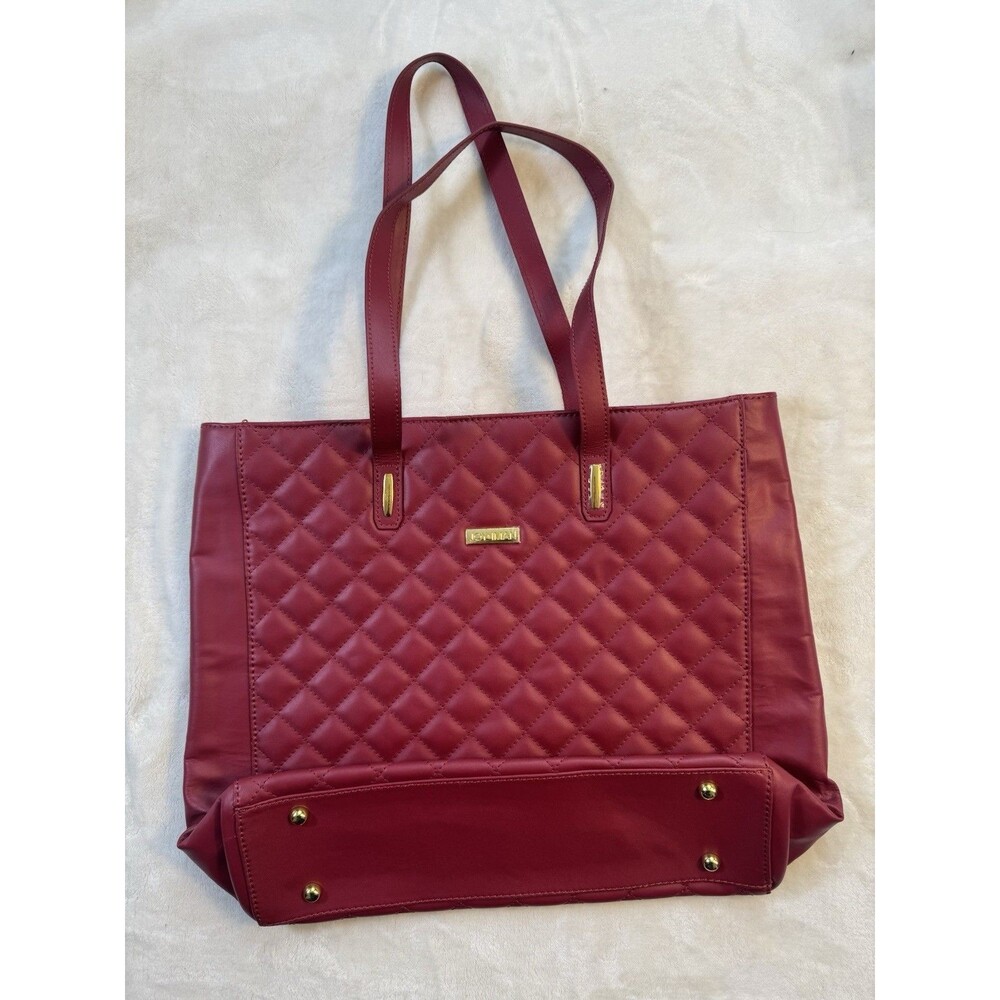 Joy Iman Red Quilted Leather Bag NEW WITHOUT TAGS
